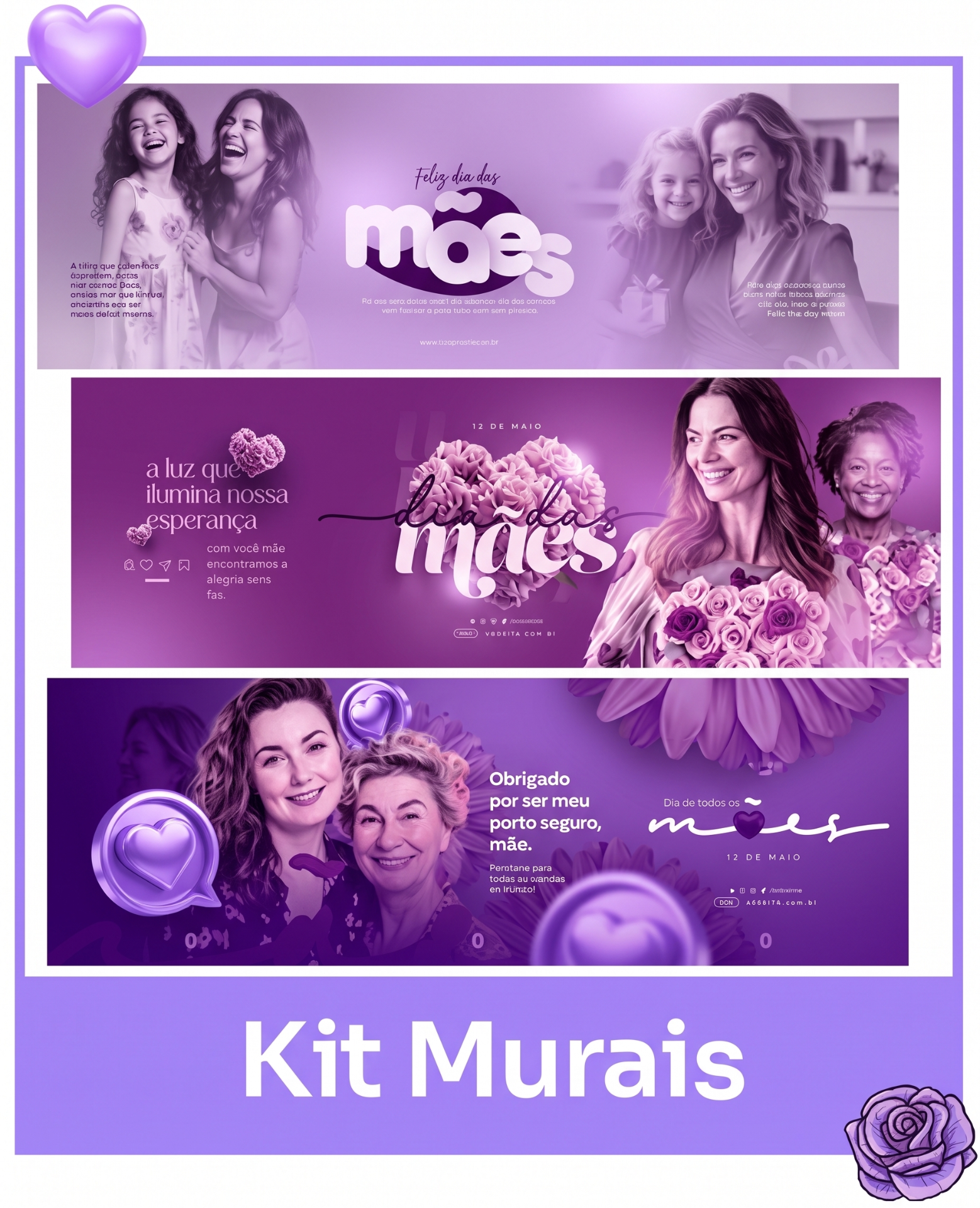 Kit Murais Dia das Mães